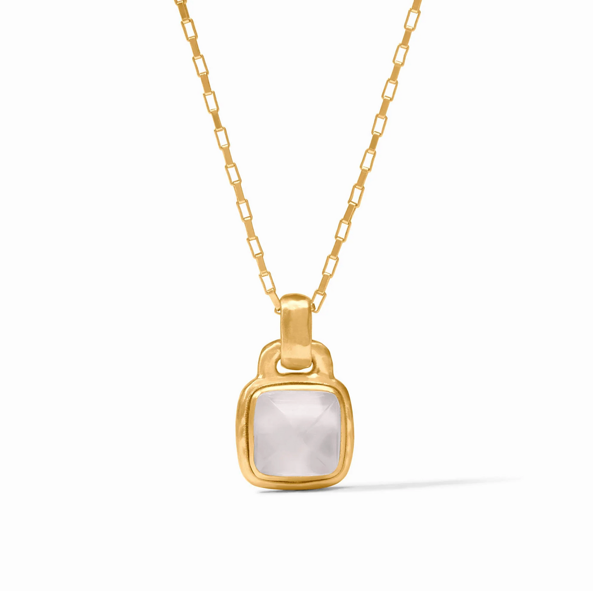 Julie Vos Sahara Solitaire Necklace - IRIDESCENT CLEAR CRYSTAL
