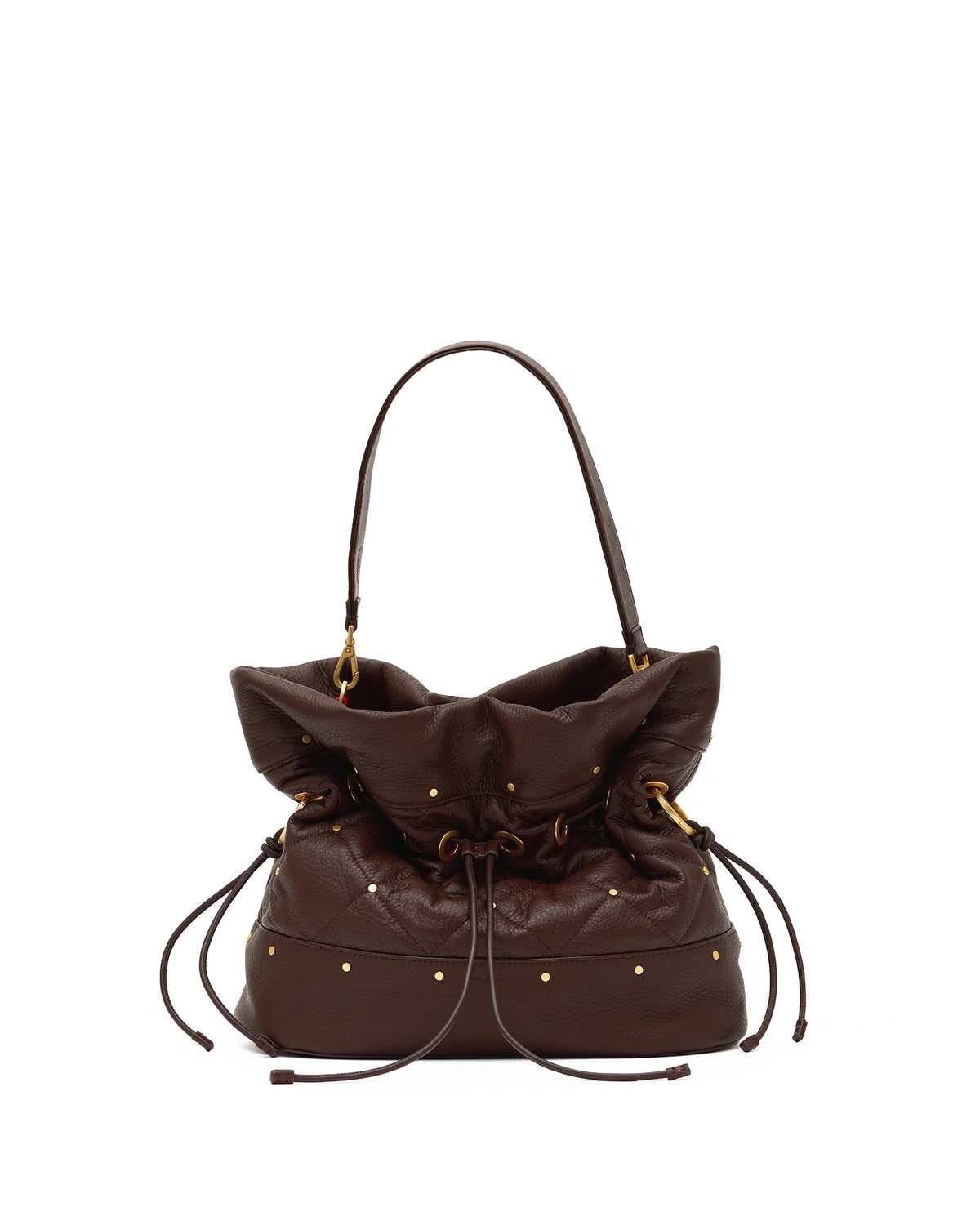 HAM Gianna Large QUILTED ESPRESSO/BRUSHED GOLD