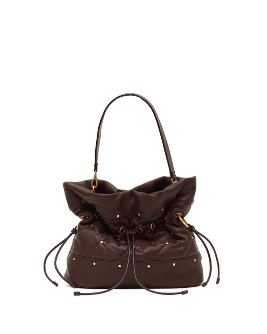 Hammitt Gianna Large - QUILTED ESPRESSO/BRUSHED GOLD