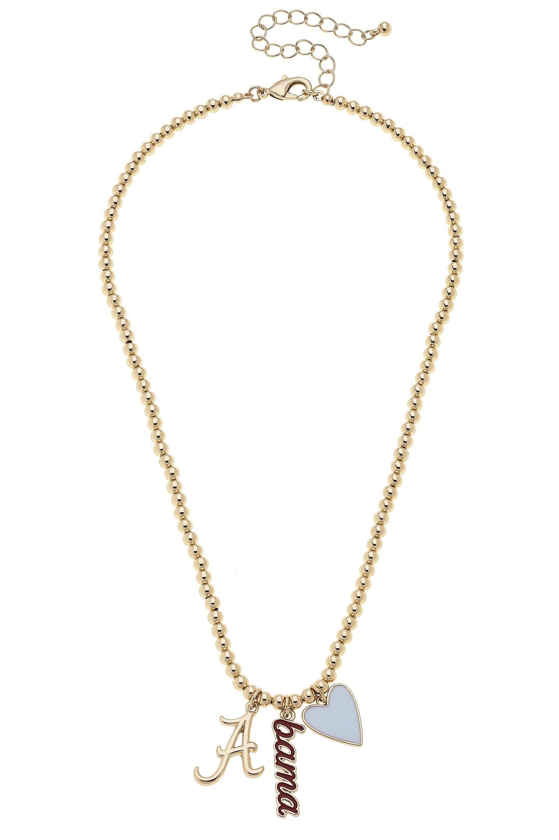 CS BAMA Ball Bead Charm Necklace GOLD