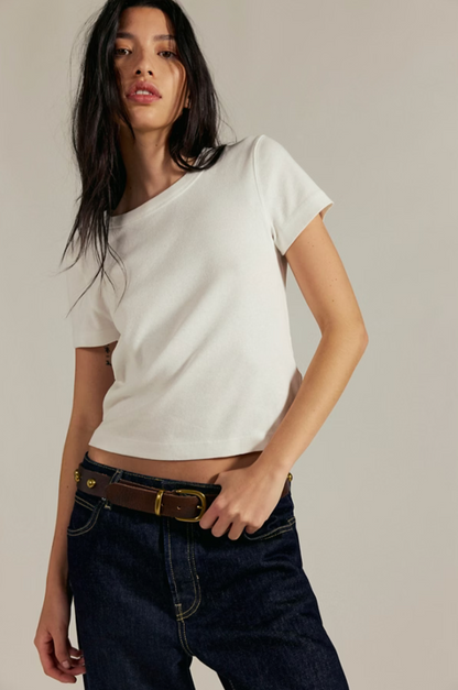 Free People We The Free Atlas Crew Tee - CLEAN IVORY