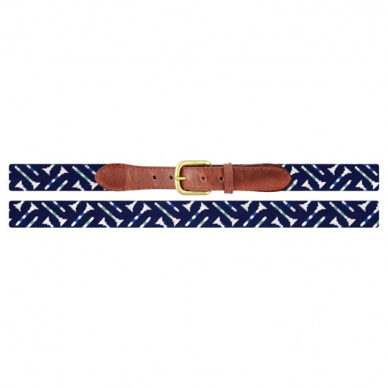 Smathers & Branson Golf Tee Pattern Belt - DARK NAVY