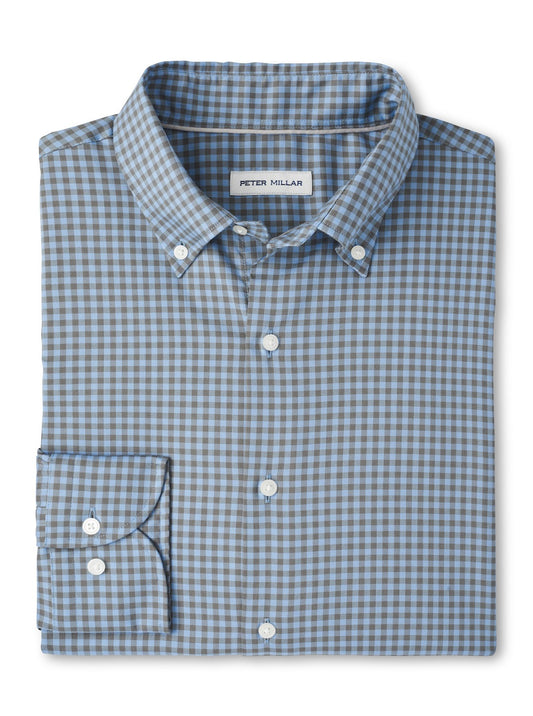 Peter Millar Conway Crown Lite Cotton-Stretch Sport Shirt - BASIL