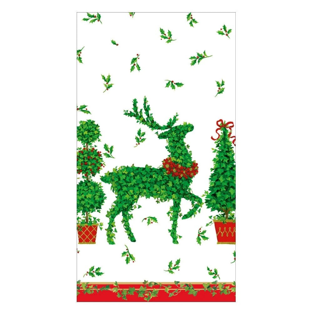 CAS Animal Topiaries Guest Towels WHITE
