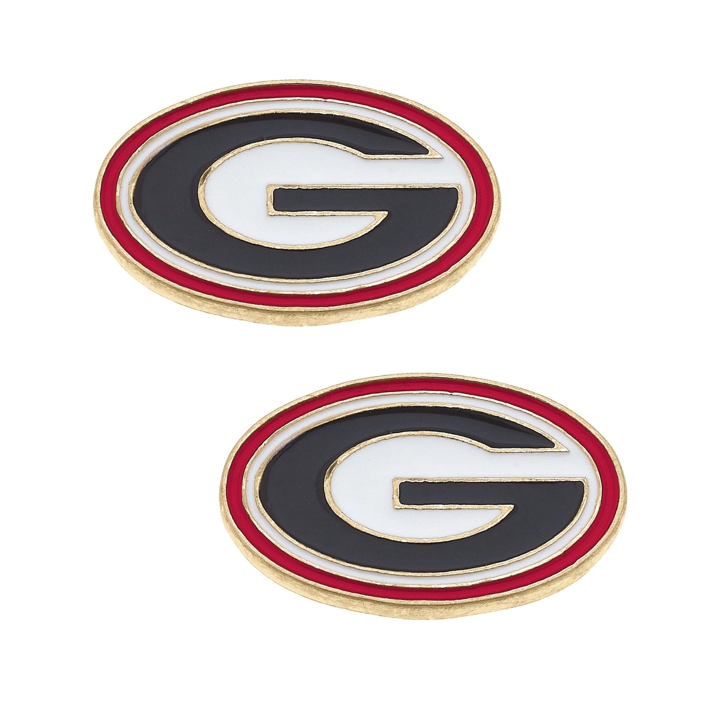CS Georgia Bulldogs Enamel Logo Stud Earrings