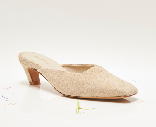 Free People Avenue Heel - SAND HAIRY SUEDE