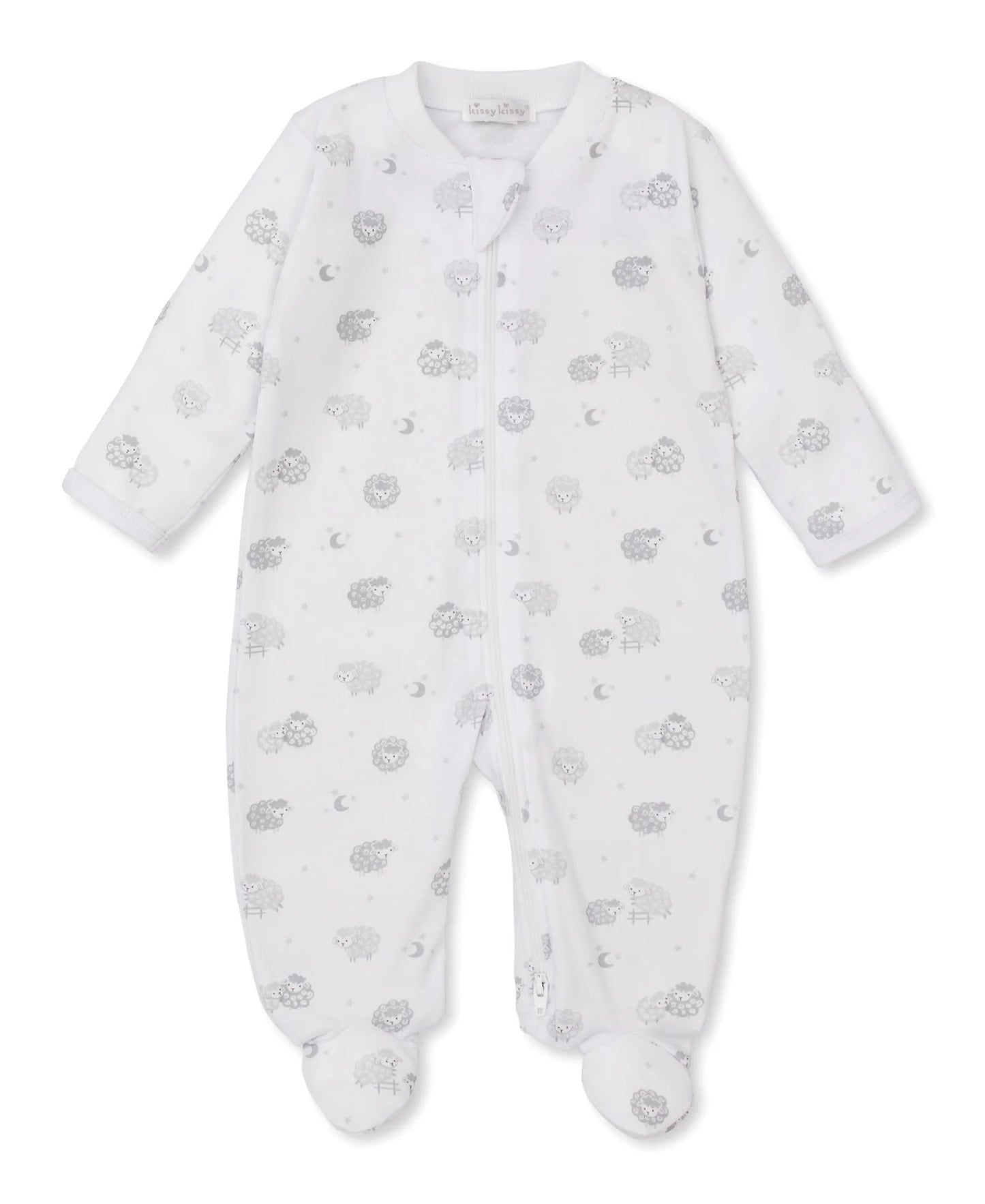 KK Baa Baa Baby Sheep Zip Footie SILVER