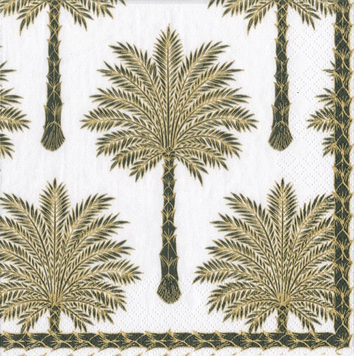 CAS Grand Palms Cocktail Napkin BLACK