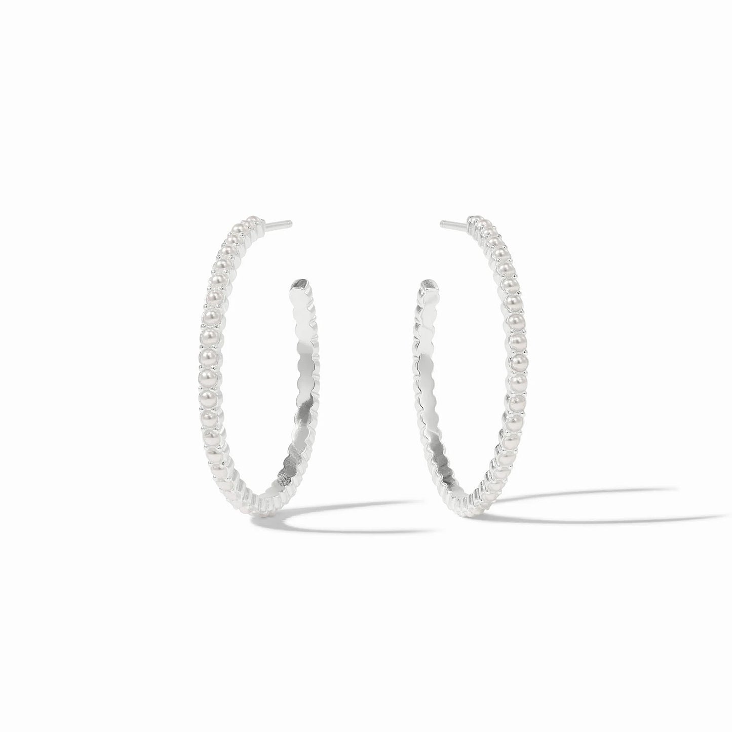 JV Juliet Hoop SILVER PEARL - M