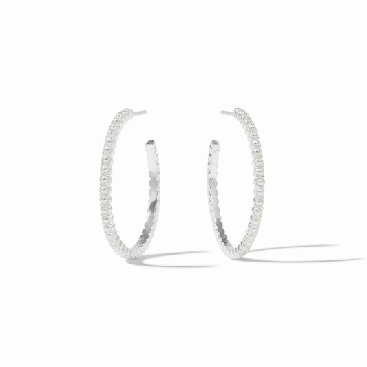 JV Juliet Hoop SILVER PEARL - M