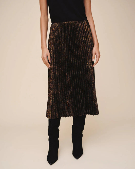 Bella Dahl Pleated Skirt - MICRO LEOPARD