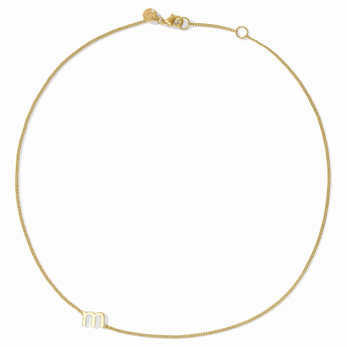 JV Initial Delicate Necklace 'M' GOLD