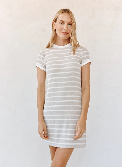 Bella Dahl Tee Shirt Dress - SAND STRIPE