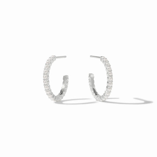 JV Juliet Hoop SILVER PEARL - S