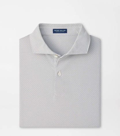 Peter Millar Crown Crafted Caldara Performance Jersey Polo - WHITE