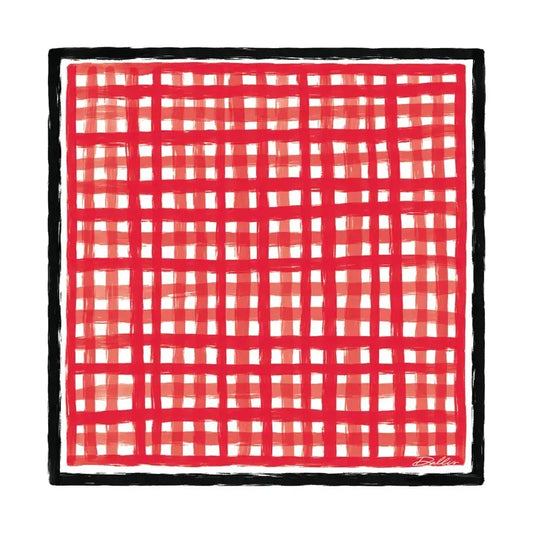 DFA Tailgate Check Scarf RED/BLACK - 22x22
