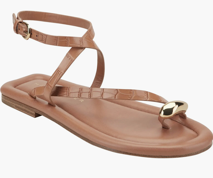 Marc Fisher Gynnie Strappy Sandal - MEDIUM NATURAL