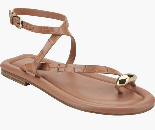 Marc Fisher Gynnie Strappy Sandal - MEDIUM NATURAL