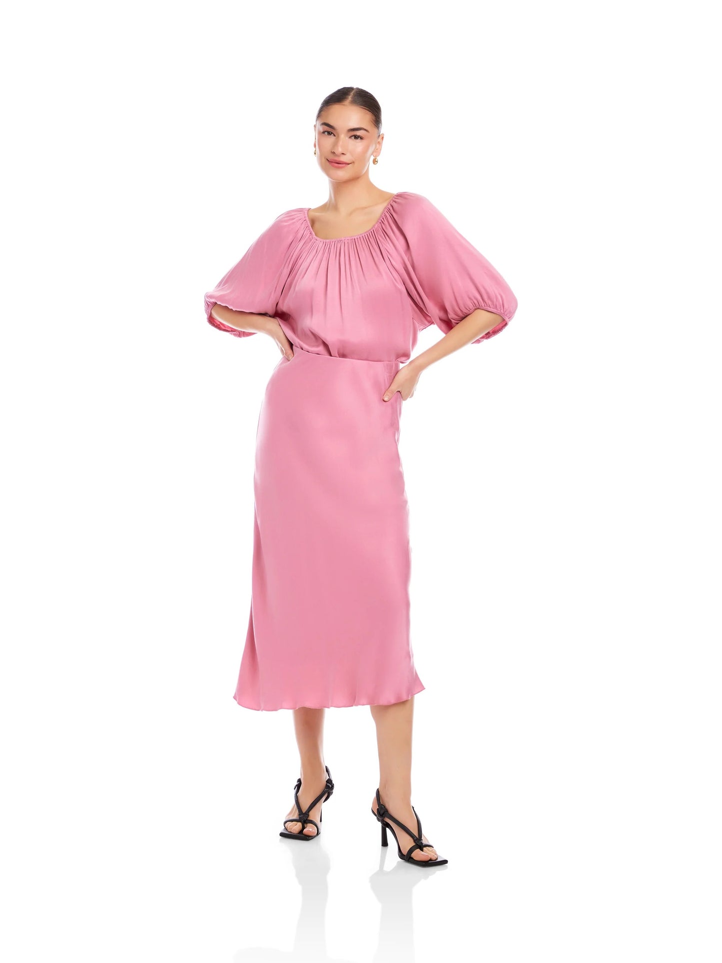 Fifteen Twenty Eva Bias Ankle Skirt - PEONY