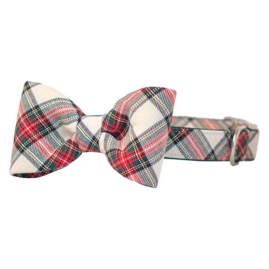 CLL Ellie's Plaid Bow Tie Dog Collar MULTI