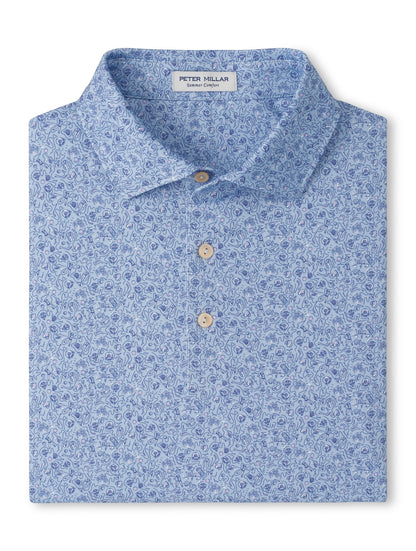 Peter Millar Parker Performance Jersey Polo - STREAM BLUE