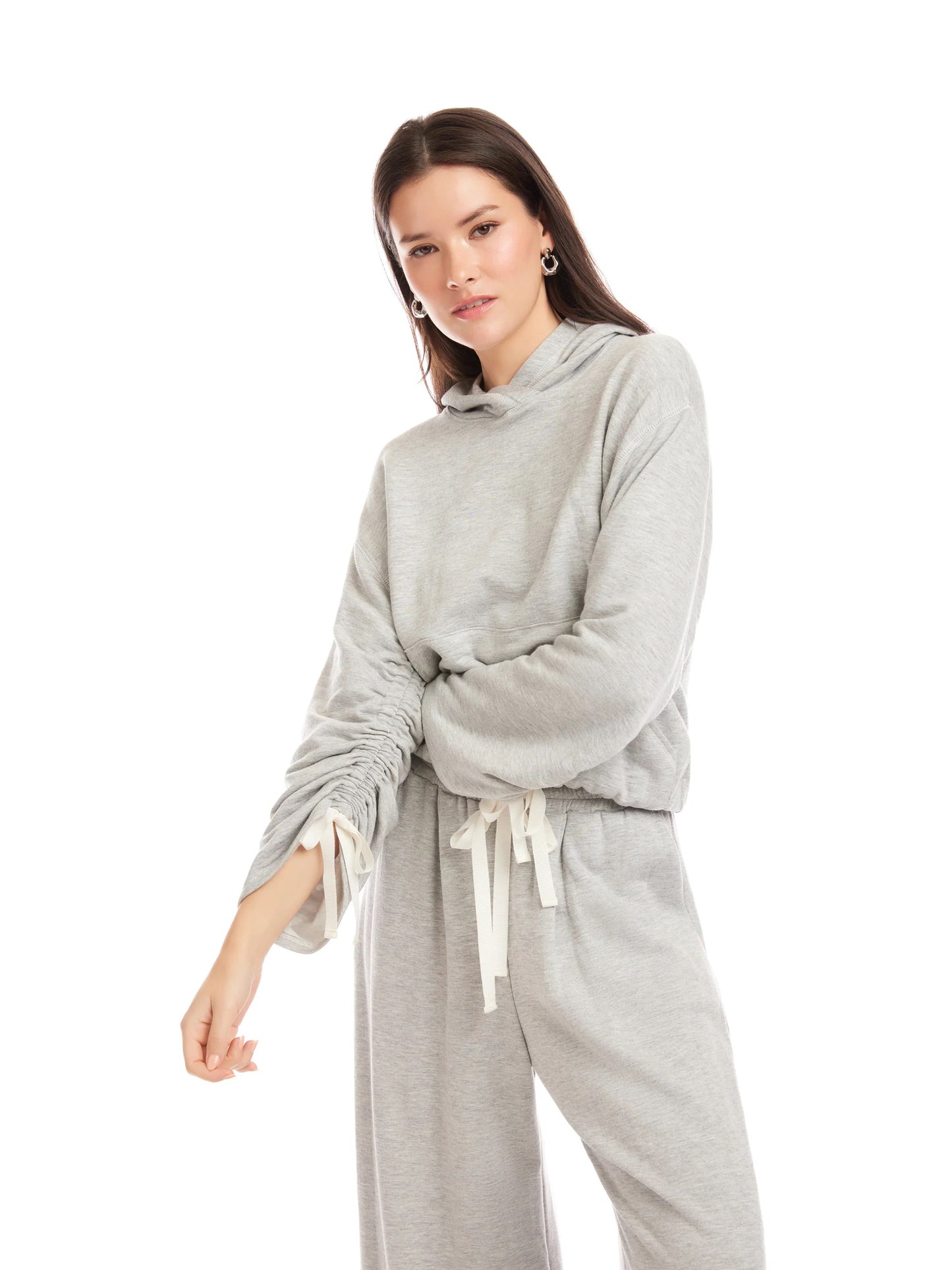 FT Makenna Bubble Sweatshirt LIGHT HEATHER GREY