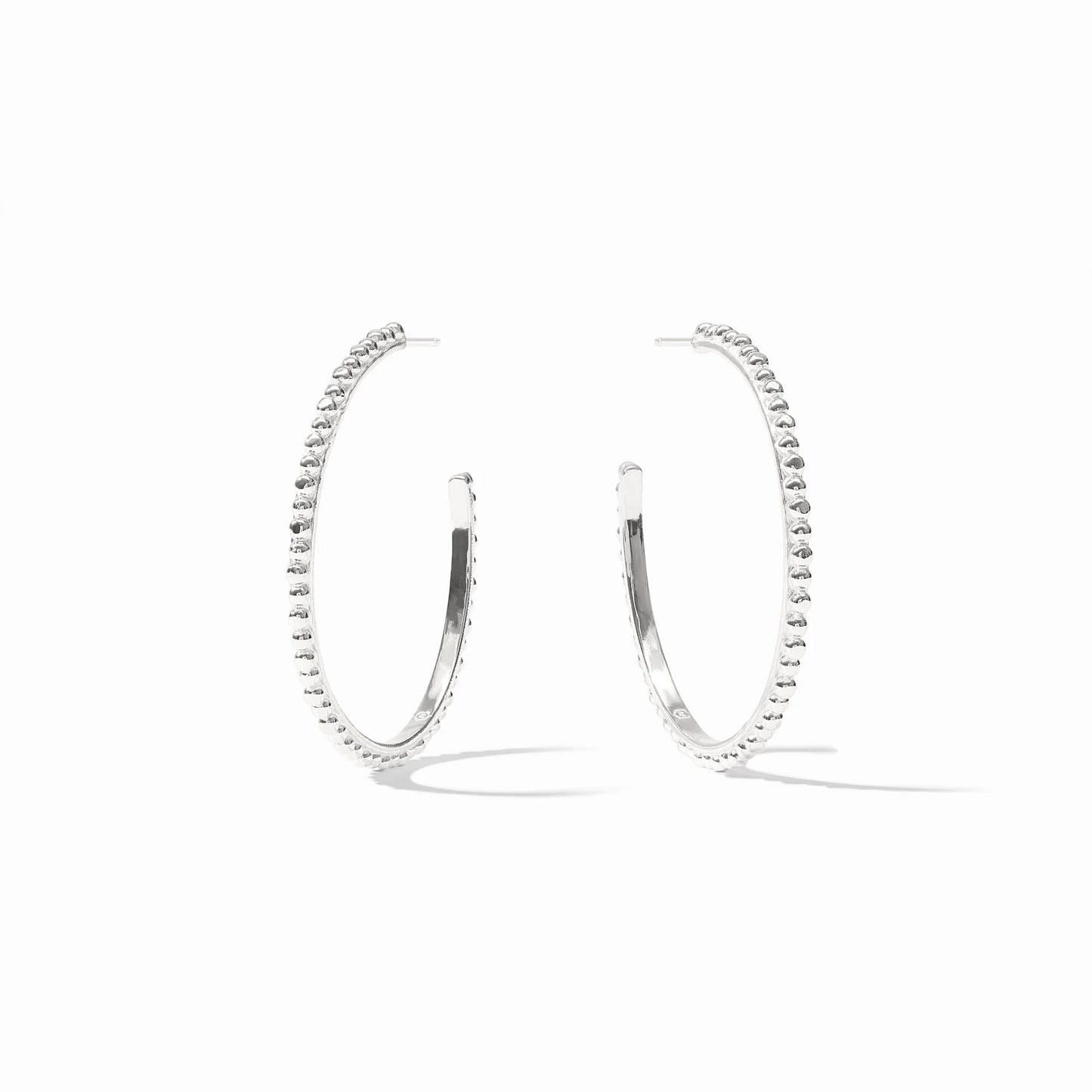 JV Colette Bead Hoop SILVER - L