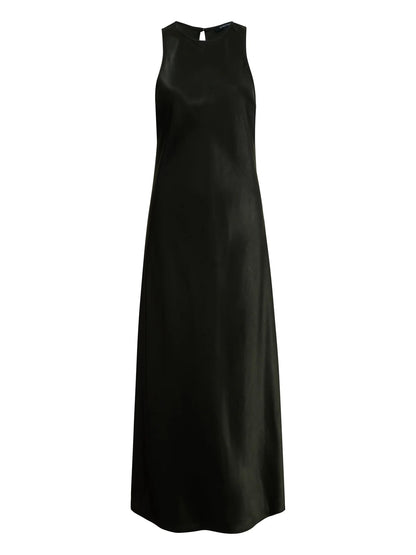 Sanctuary Everyday Satin Dress - BLACK OLIVE