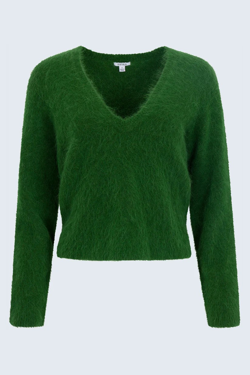Pistola Kit V-Neck LS Sweater - WINTER GREEN