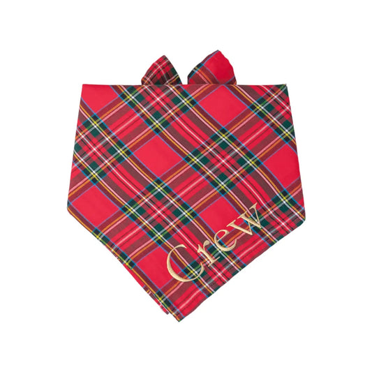CLL Scottish Tartan Dog Bandana RED