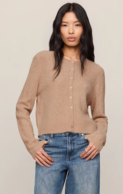 Z SupplyMedina Pointelle Cardigan - MACAROON