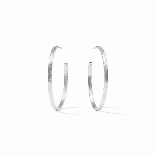 JV Crescent Hoop SILVER - L