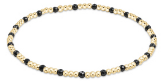 EN gemstone gold sincerity pattern 2mm bead bracelet FACETED HEMATITE