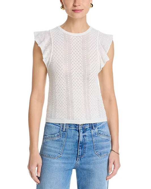 PA Margo Ruffle Sleeve Tank WHITE