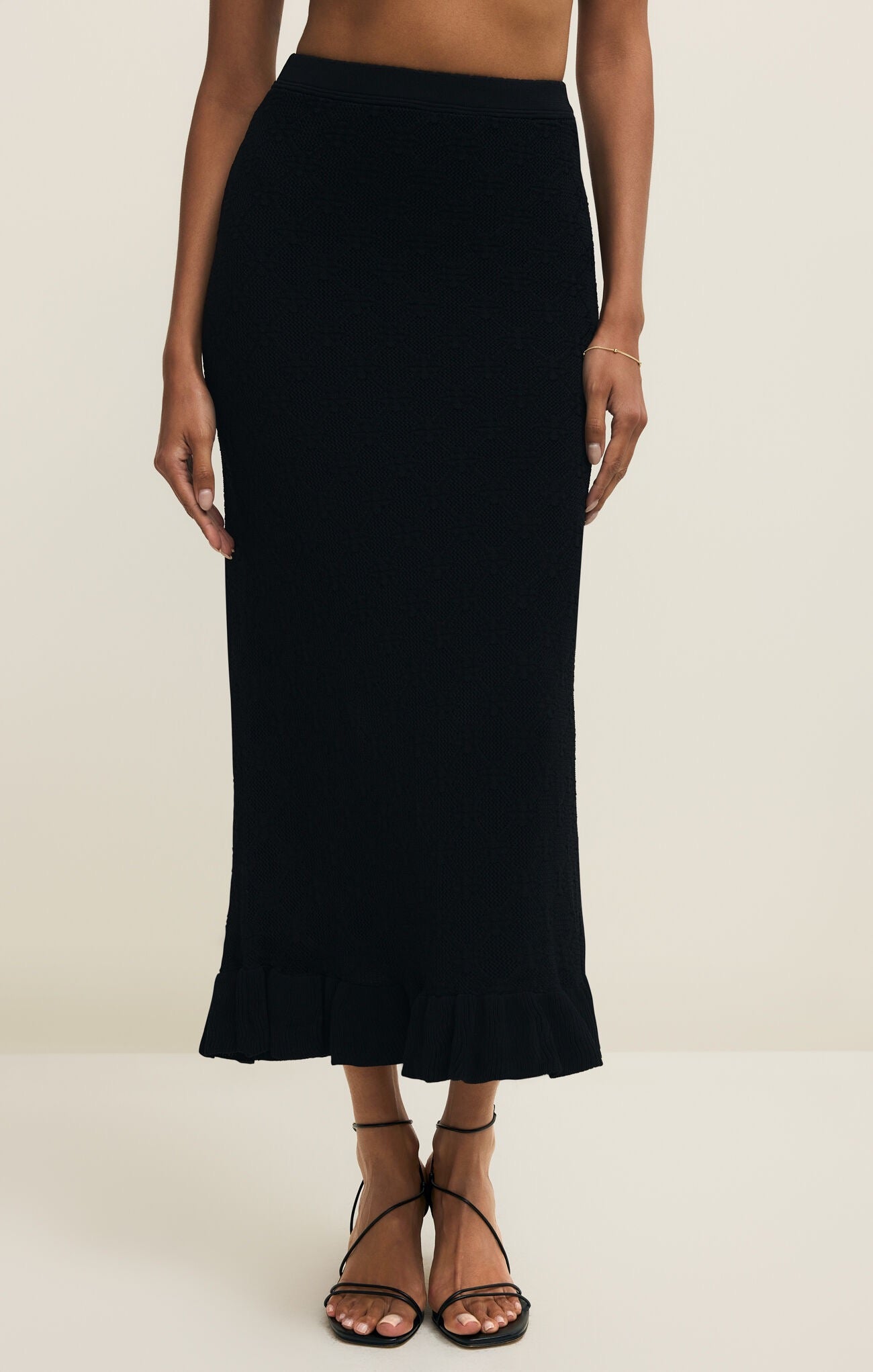 Z Supply Ramona Sweater Skirt - BLACK