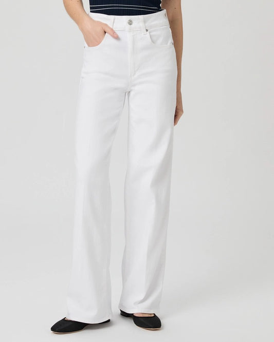 Paige Sasha 32" Wide Leg Jean - CRISP WHITE