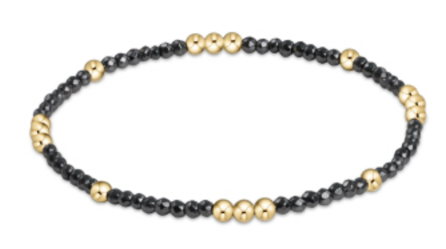 EN worthy pattern 2mm bead bracelet FACETED HEMATITE