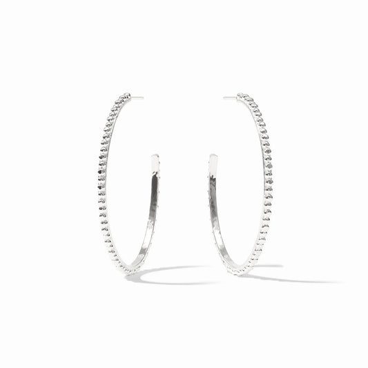 JV Colette Bead Hoop SILVER - XL