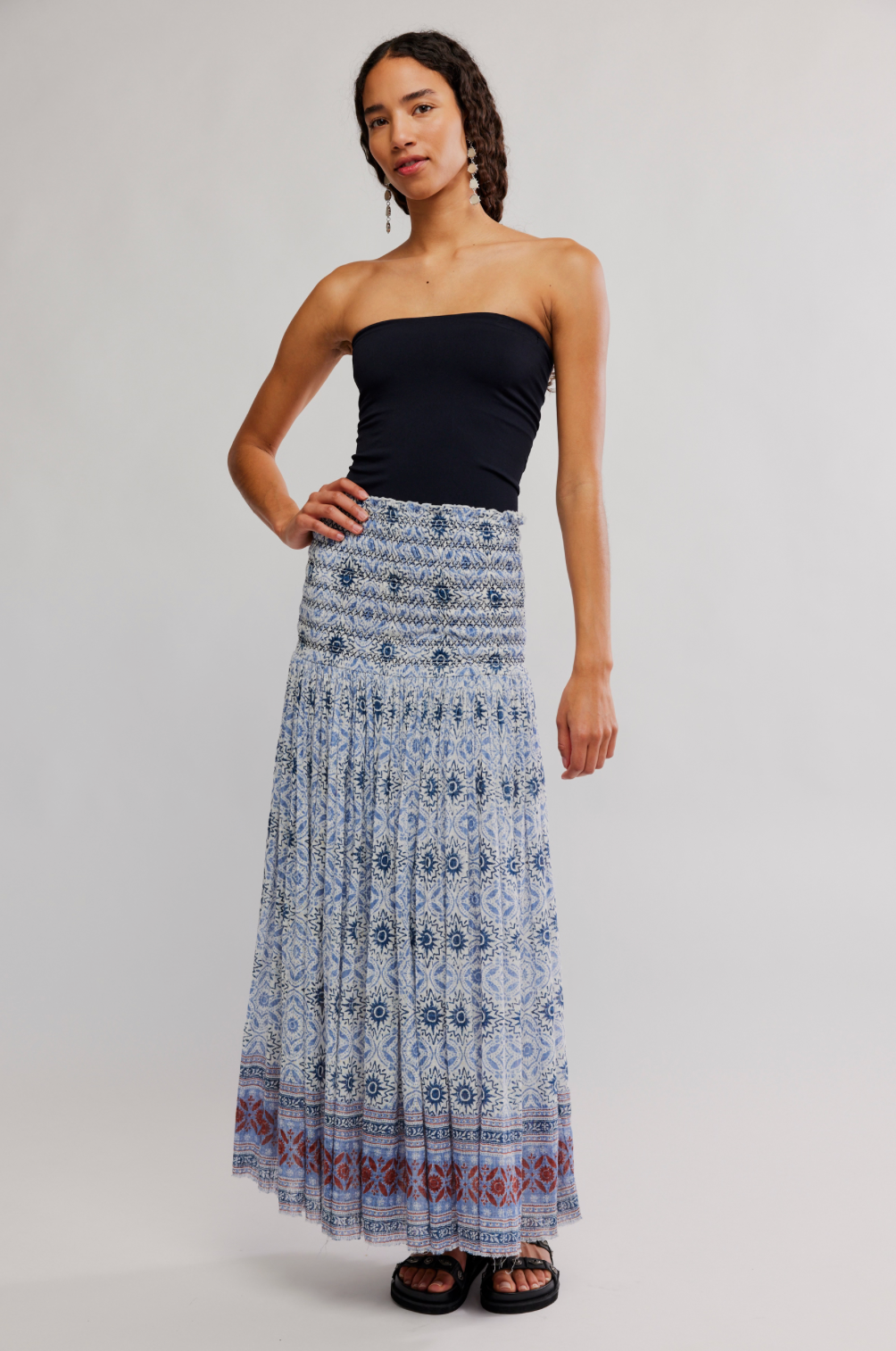 FP Ravenna Printed Maxi Skirt BLUEBIRD COMBO