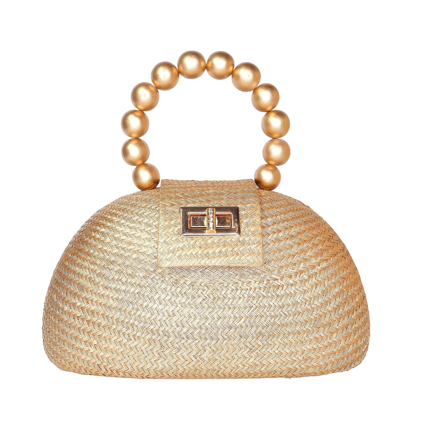 SS The Orla Straw Clutch Bag GOLD