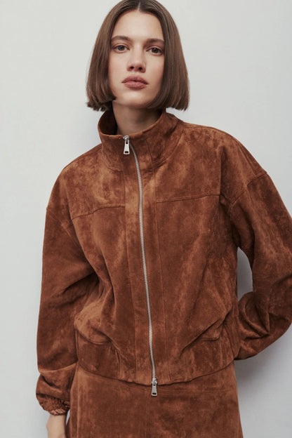 MN Aude Bomber Jacket LIGHT CHESTNUT
