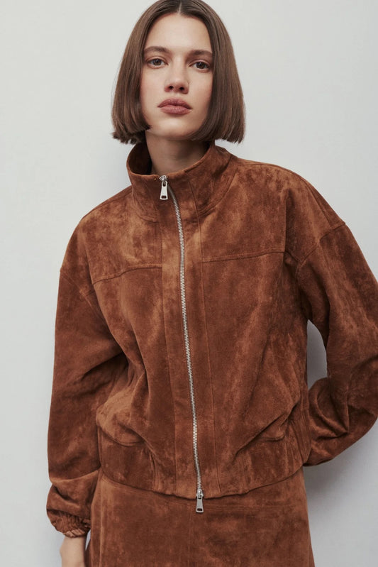 Melissa Nepton Aude Bomber Jacket - LIGHT CHESTNUT