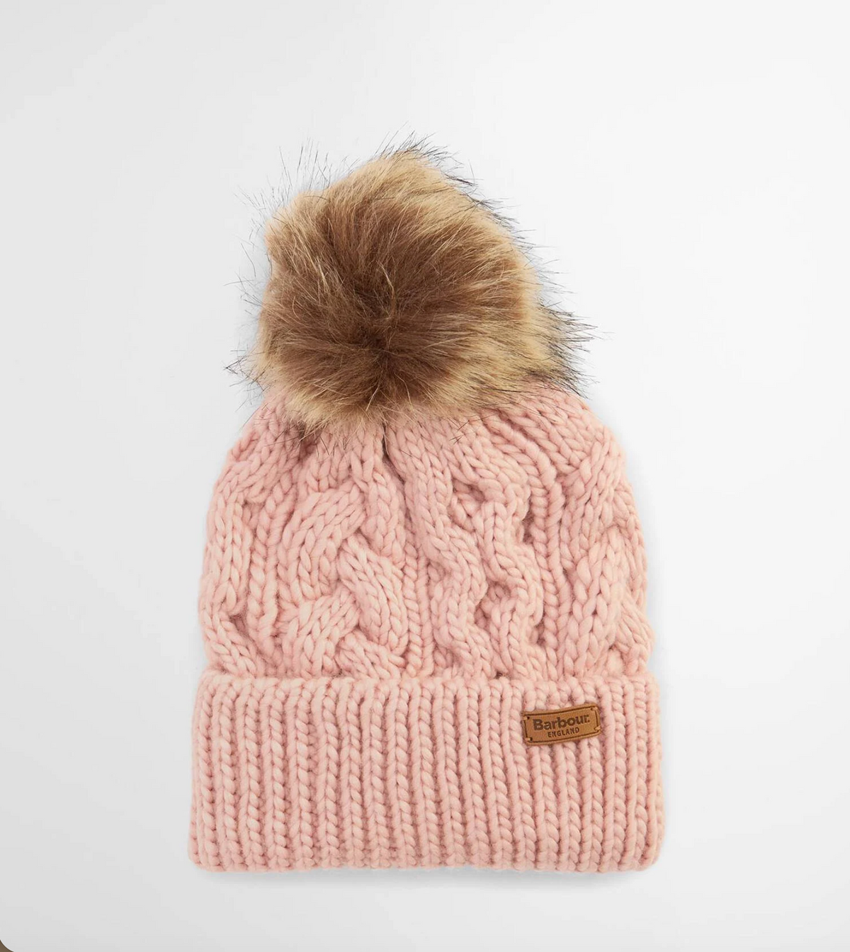 BA Penshaw Cable Knit Beanie PINK BLUSH