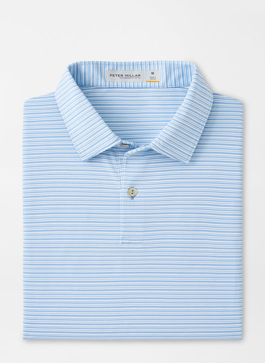 Peter Millar Featherweight Payne Stripe Polo COTTAGE BLUE