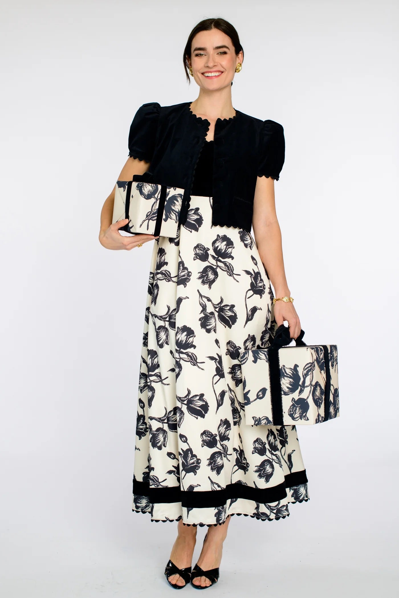 Elizabeth James Coco Top - BLACK VELVET