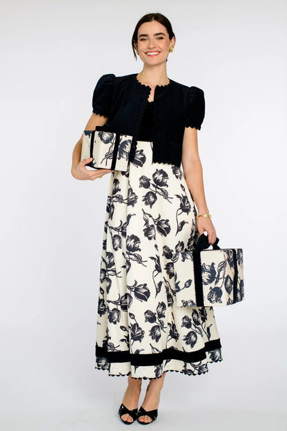 Elizabeth James Coco Top - BLACK VELVET