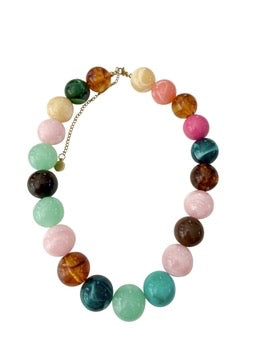 GE Dora Beaded Necklace PINK MIX