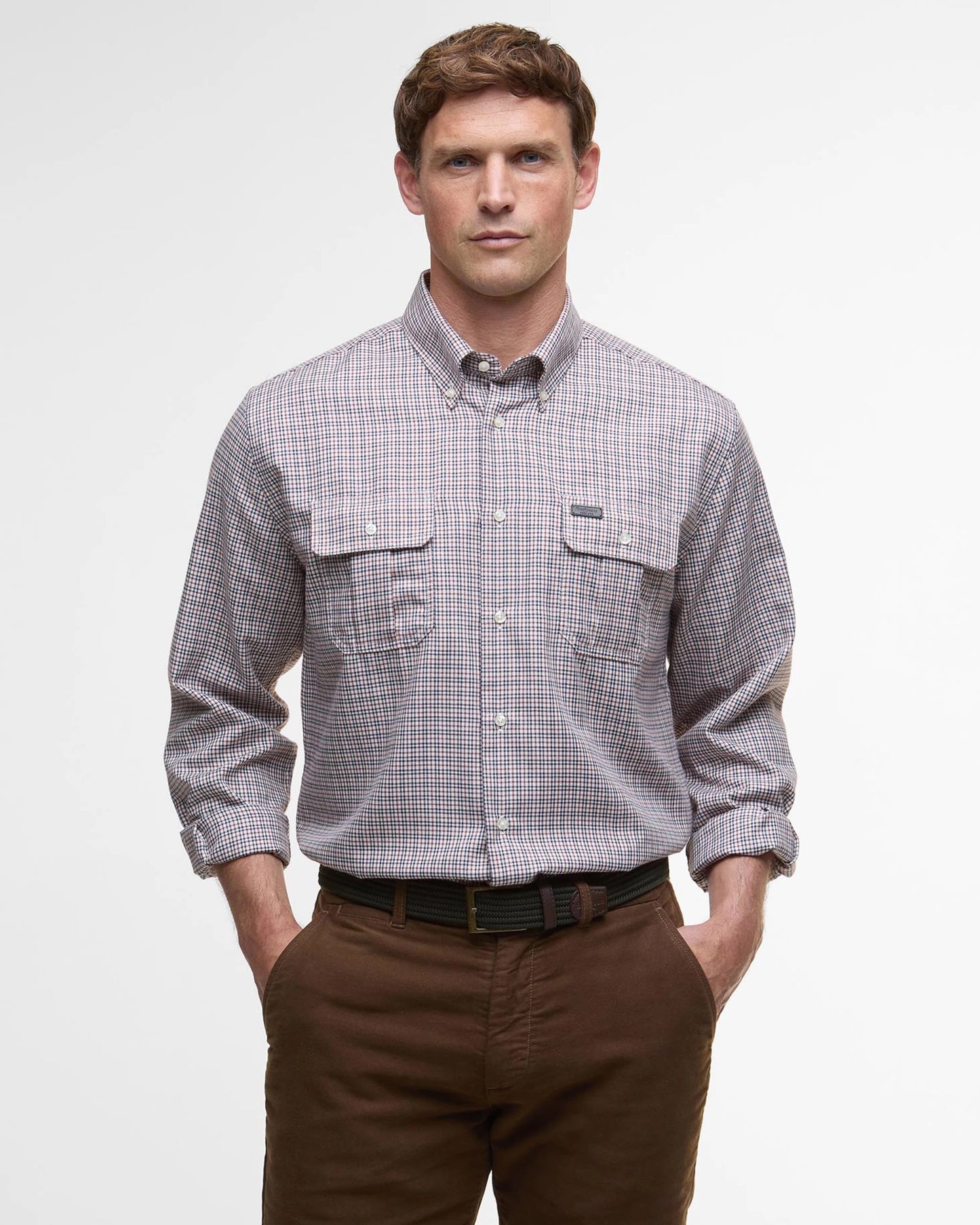 Barbour Fenn Gingham Shirt - FIRED BRICK
