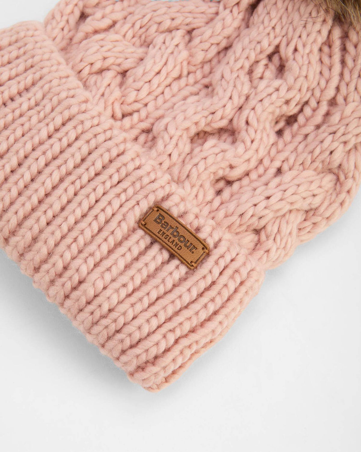BA Penshaw Cable Knit Beanie PINK BLUSH