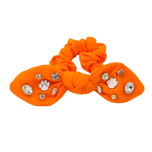 Brianna Cannon Clemson Bow Scrunchie ORANGE